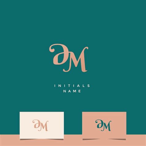 Dise O Inicial Del Logotipo Del Monograma Dm Vector Premium