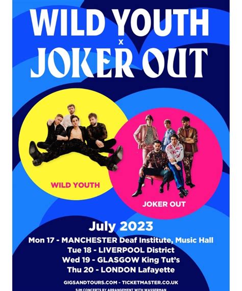 Wild Youth & Joker Out - 2023 UK Tour - 20 July 2023 - Electric ...