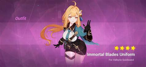 Immortal Blades Uniform Honkai Impact Rd Hoyolab