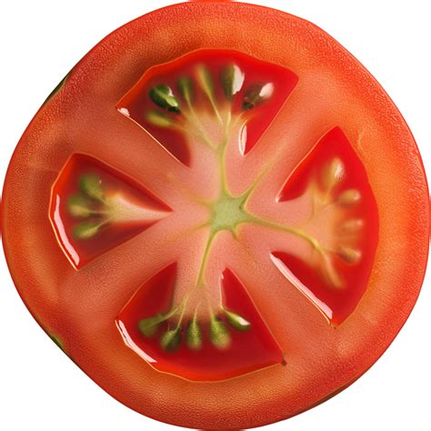 A Delicious Tomato Slice Isolated On A Transparent Background 45808092 Png