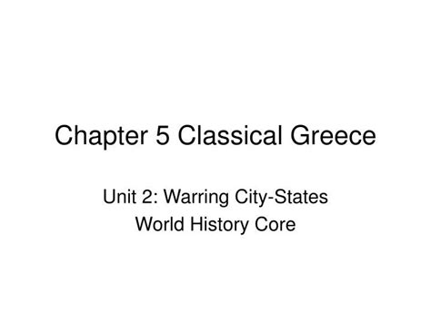 Ppt Chapter 5 Classical Greece Powerpoint Presentation Free Download