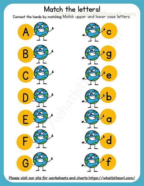 Letter Recognition Uppercase And Lowercase Matching Worksheet Your