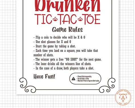 Tic Tac Toe Svg Drunken Tic Tac Toe Svg Drunk Tic Tac Toe Etsy