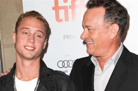 Tom Hanks Poses In Rare Photo With Son Chet Entertainment Tonight