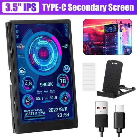 For AIDA64 3 5inch IPS Type C Secondary Screen 3 5inch IPS Mini Screen