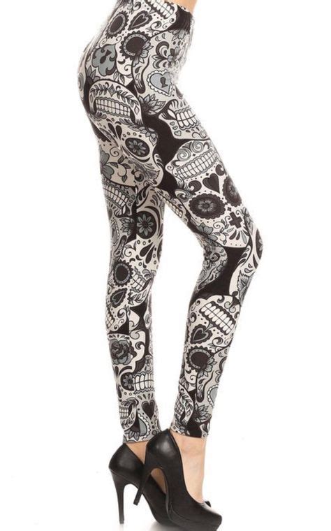 Day Of The Dead Leggings Womens Womens Halloween Leggings Skull