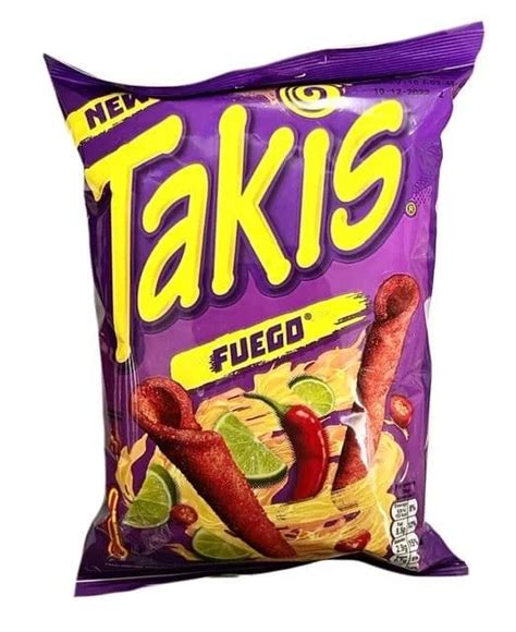 Takis Fuego Hot Chili Pepper And Lime Flavored Corn Snacks Takis Fuego