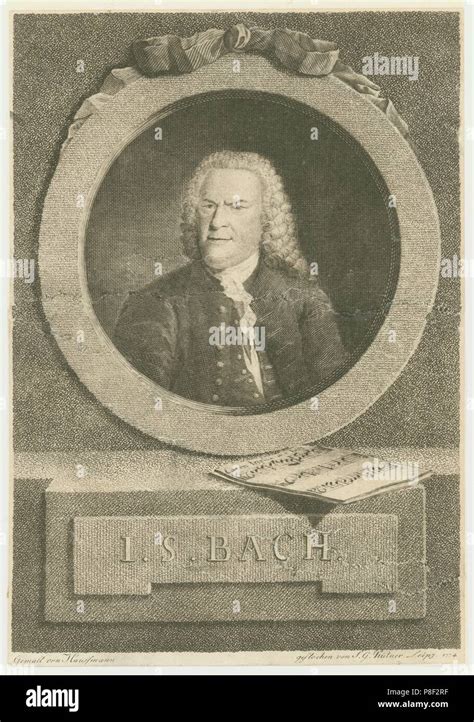 Portrait Of Johann Sebastian Bach Museum Private Collection Stock