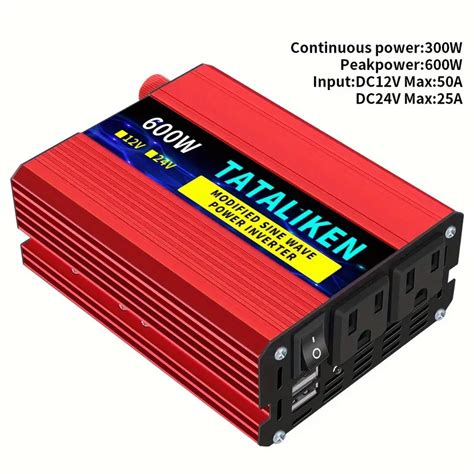 Modified Wave Vehicle Power Inverter 12v 110v Us Standard Temu