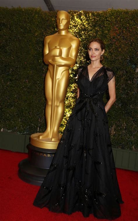 Angelina Jolie Looked Stunning In A Black Sequin Embellished Dress At