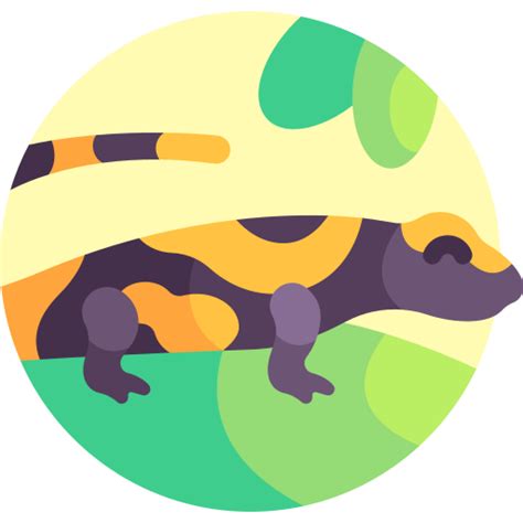 Fire salamander Detailed Flat Circular Flat icon