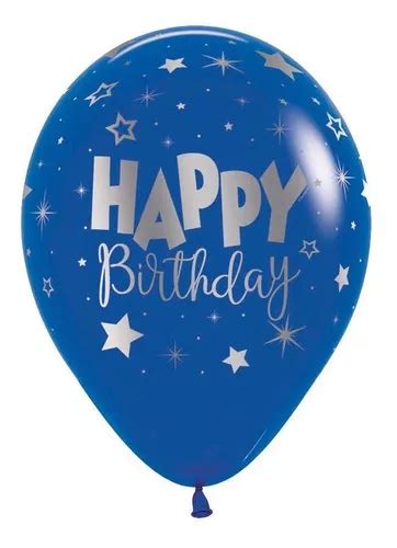 L Tex Cromus Balloons Happy Birthday Gota Azul Pulgadas Mercadolibre