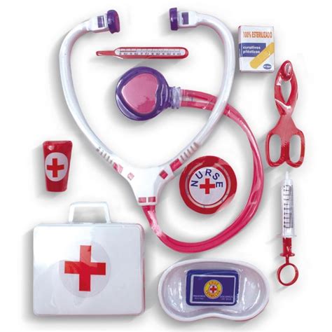 Brincando De Profissoes Kit Medico Nurse Set C 10pcs Auge App