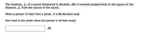 Solved The Loudness L Of A Sound Measured In Decibels Chegg