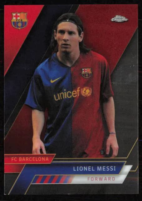 Topps Fc Barcelona Chrom Lionel Messi Eur Picclick De