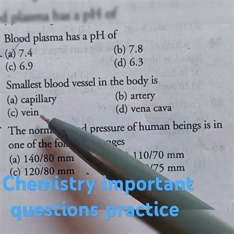 Chemistry Important Questions Practice For Up Cnet Bsc Nursing Entrance