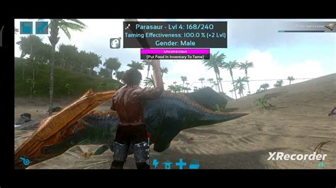 Ark Survival Evolved Mobile How To Tame Parasaur Youtube