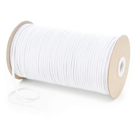 3mm 4 Cord White Flat Braided Elastic Kalsi Cords UK Manufacturers