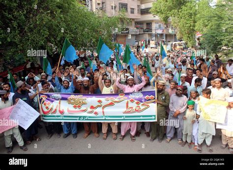 Hyderabad Pakistan 10th Sep 2021 Members Of Jamat Qadri Pakistan