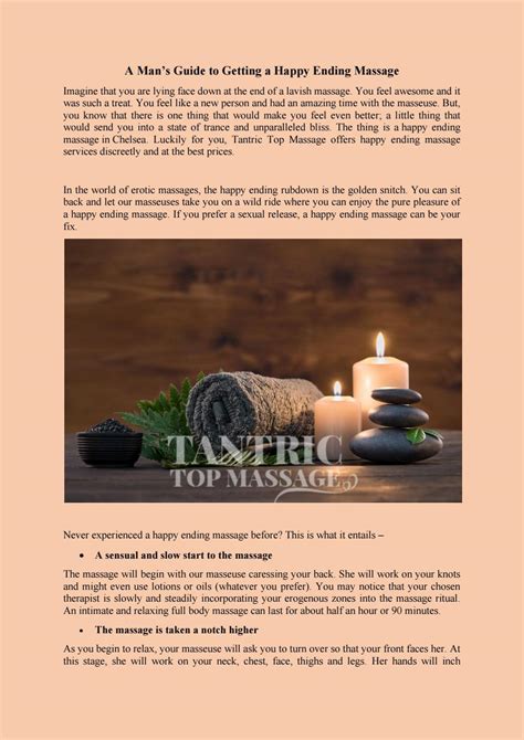 A Mans Guide To Getting A Happy Ending Massage By Tantric Top Massage Issuu