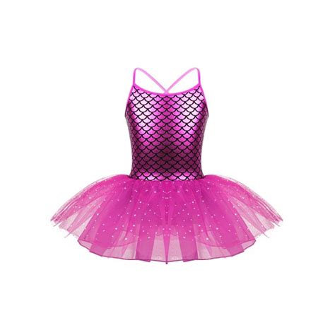 Iefiel Girls Glitter Mermaid Costume Ballet Dance Gymnastics Leotard