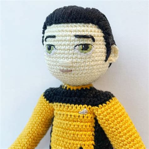 Lieutenant Commander Data Star Trek Android Amigurumi Crochet Doll