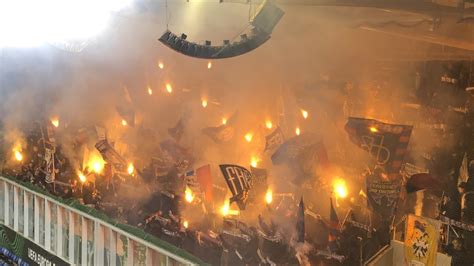 ULTRAS AND FANS MUTTENZERKURVE BASEL AWAY AT TEHELNE POLE Slovan