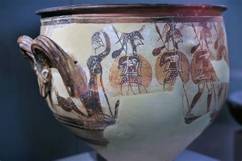 Mycenaean Warrior Krater Discovered At Mycenae Outside Gra Flickr