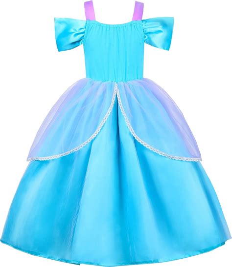 JerrisApparel Girls Off Shoulder Costume Mermaid Princess Halloween