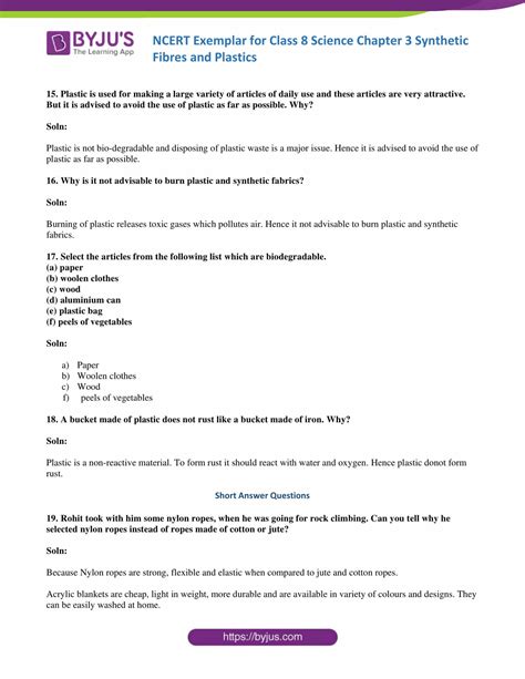 NCERT Exemplar Class 8 Science Solutions Exemplar Questions Chapter 3