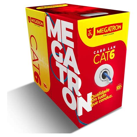 Cabo De Rede Megatron LAN 4PX24AWG CX CAT5E 305m Azul 2301