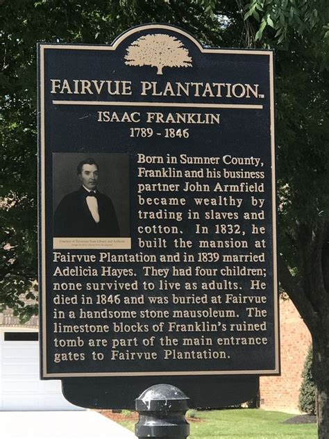 Isaac Franklin Historical Marker