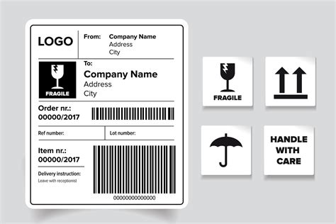 Shipping Barcode Label Set Creative Daddy