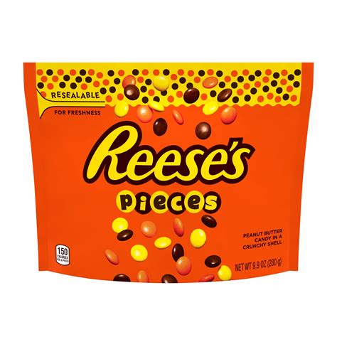 Reese's Pieces, Peanut Butter Crunchy Candy, 9.9 Oz - Walmart.com ...