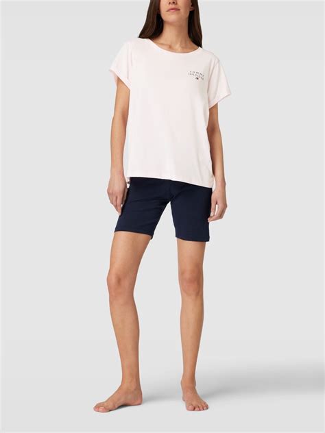 Tommy Hilfiger Pyjama Oberteil Mit Label Print Rosa Online Kaufen