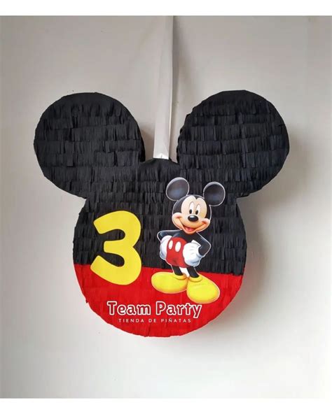 Piñata Mickey Mouse Numero 3 Piñatasunicas Piñatasmickey