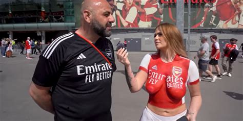 Video A Naked Arsenal Fan Posing As A Journalist Appeared In Front Of