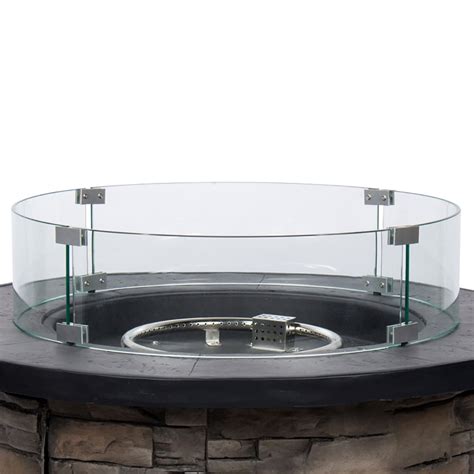 Latitude Run® 24 X 24 Tempered Glass Wind Fire Pit Flame Guard Wayfair