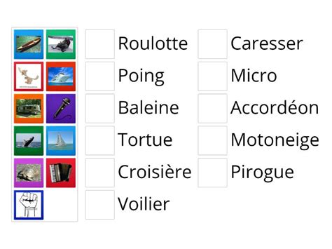 Vocabulaire B Match Up