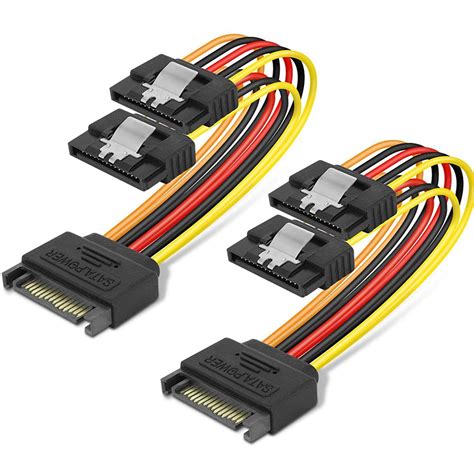 Sata Power Extension Cable Pack Pin Sata Male To Female Extender