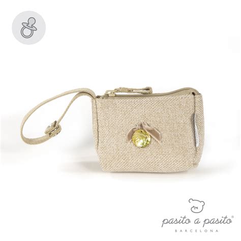 Pasito A Pasito Range Sucette Sweet Tweed Beige Livraison Gratuite