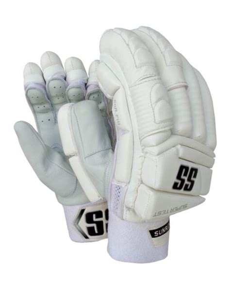 Ss Super Test White Cricket Batting Gloves Mens Size Cricketpro