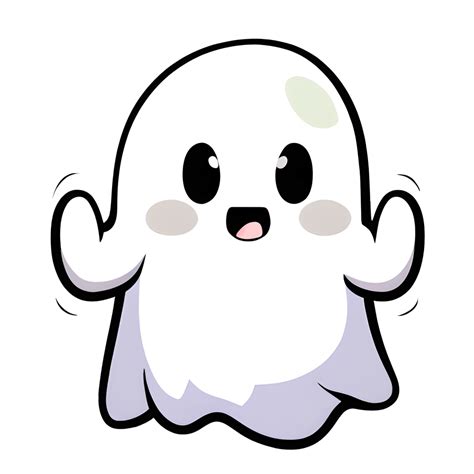 Cute Ghost Vector Clipart Illustration Creative Fabrica