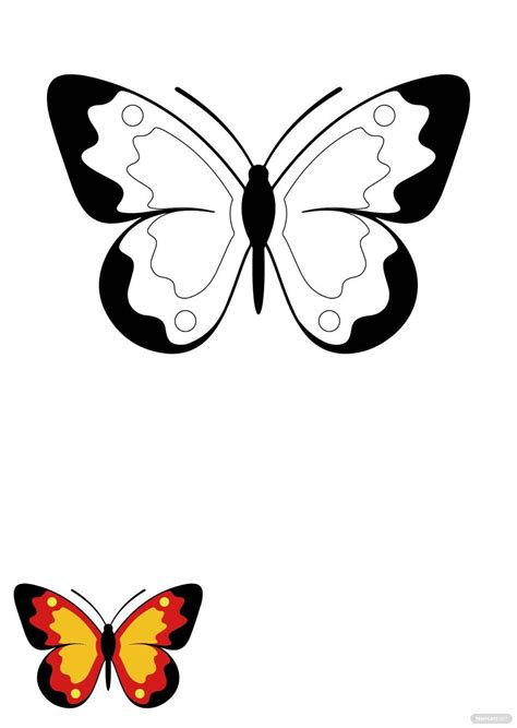 Small Butterfly Coloring Page in PDF - Download | Template.net