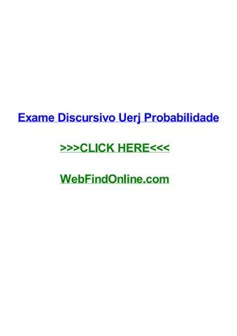 Exame Discursivo Uerj Probabilidade By Janicevxrd Issuu