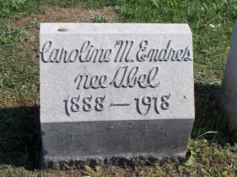 Caroline M Abel Endres 1888 1918 Find A Grave Memorial