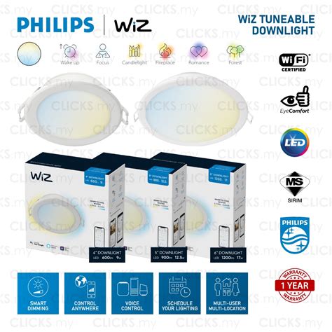 Philips Wiz 9w 12 5w 17w Led Tunable White Downlight 2700 6500k