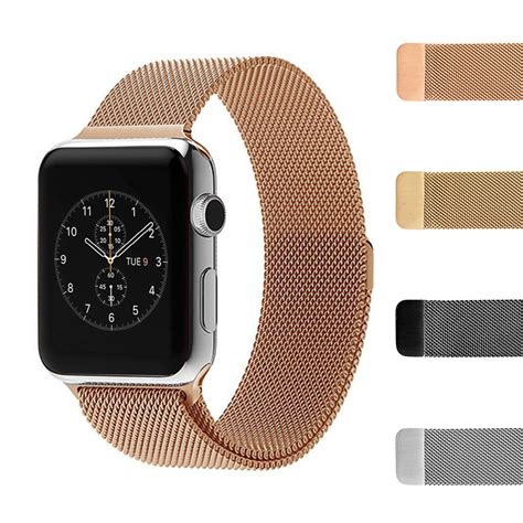 Milanese Mesh Stainless Steel Loop Strap For Apple Iwatch Strapsco