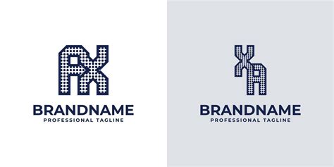 Letters Ax And Xa Dot Monogram Logo Suitable For Business With Ax Or