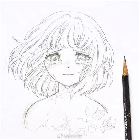 各種風格的動漫少女黑白線描畫，二次元少女們快來接圖 每日頭條